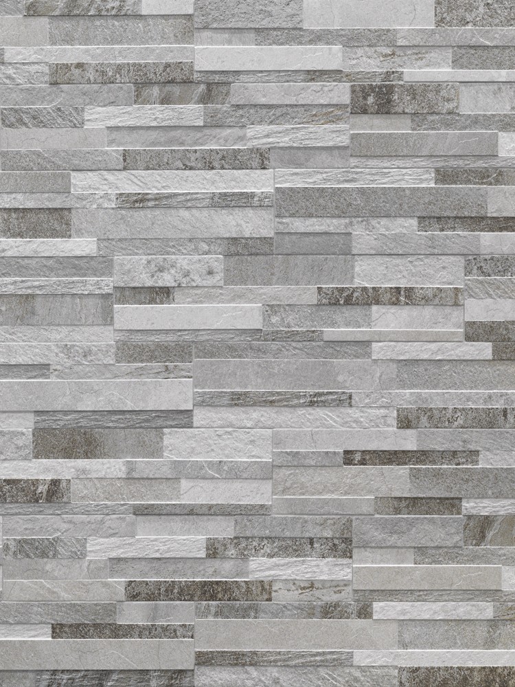 Grey Slate Split Face Effect Outdoor Porcelain Wall Tiles - 150x610x7-11(mm)