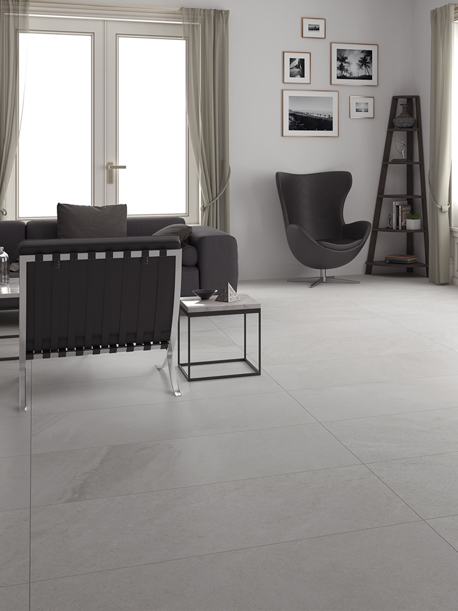 Idemo White XXXL Luxury Wall & Floor Tiles - 1200x600mmx10mm