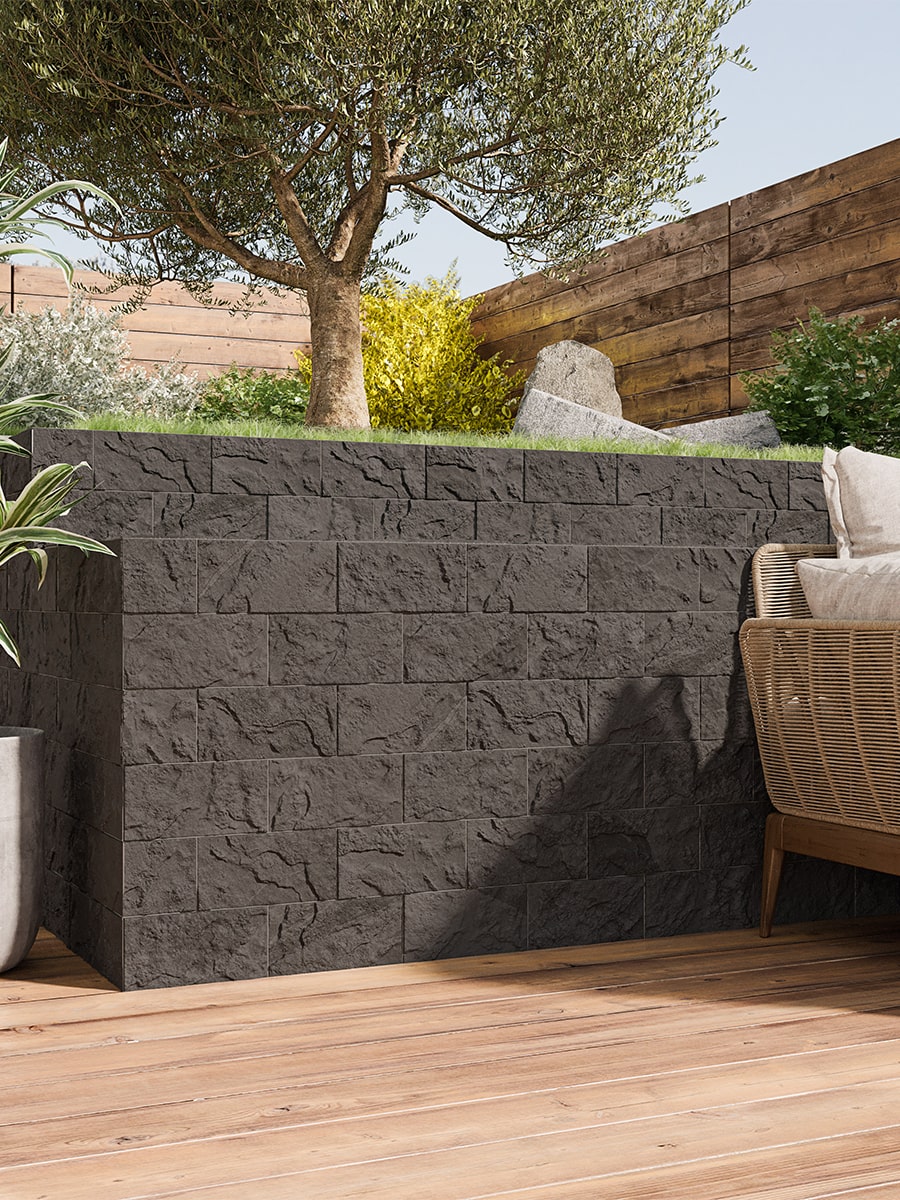 Ordessa Anthracite Wall Tile - 125x25mm