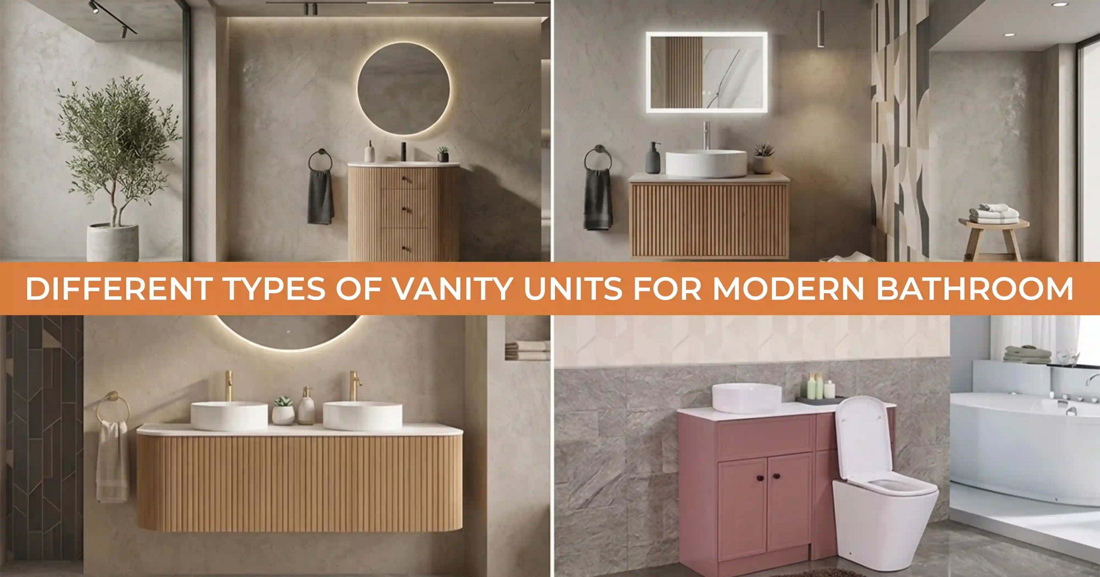 different vanity unit types for bathroom