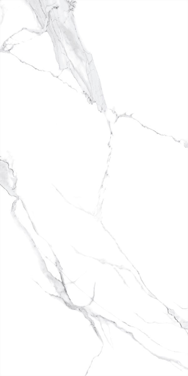 Statuario Smoke White Polished Porcelain Tile - 1200x600mm