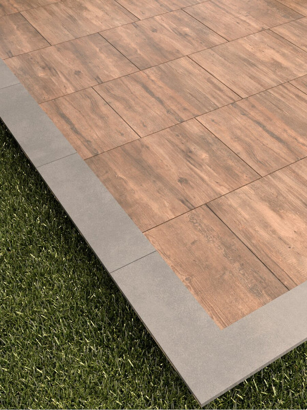 Concrete Grey Outdoor Porcelain - 800x195mm