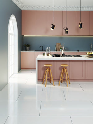 Everest White Gloss Porcelain Tile - 1200x600mm