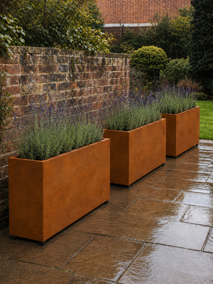 Corten Steel Planter - 900x300x600mm - Pre-Rusted