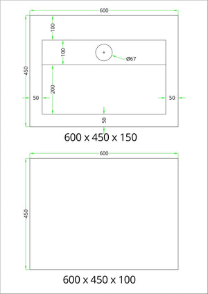 Arabescato Marble Effect Porcelain Sink and Shelf - 600mm