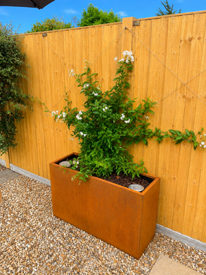 Corten Steel Planter - 900x300x600mm - Pre-Rusted