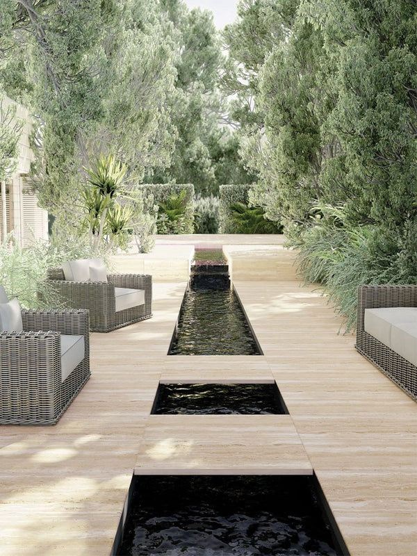 Ocean Travertino Beige Outdoor Porcelain - 900x600x20mm