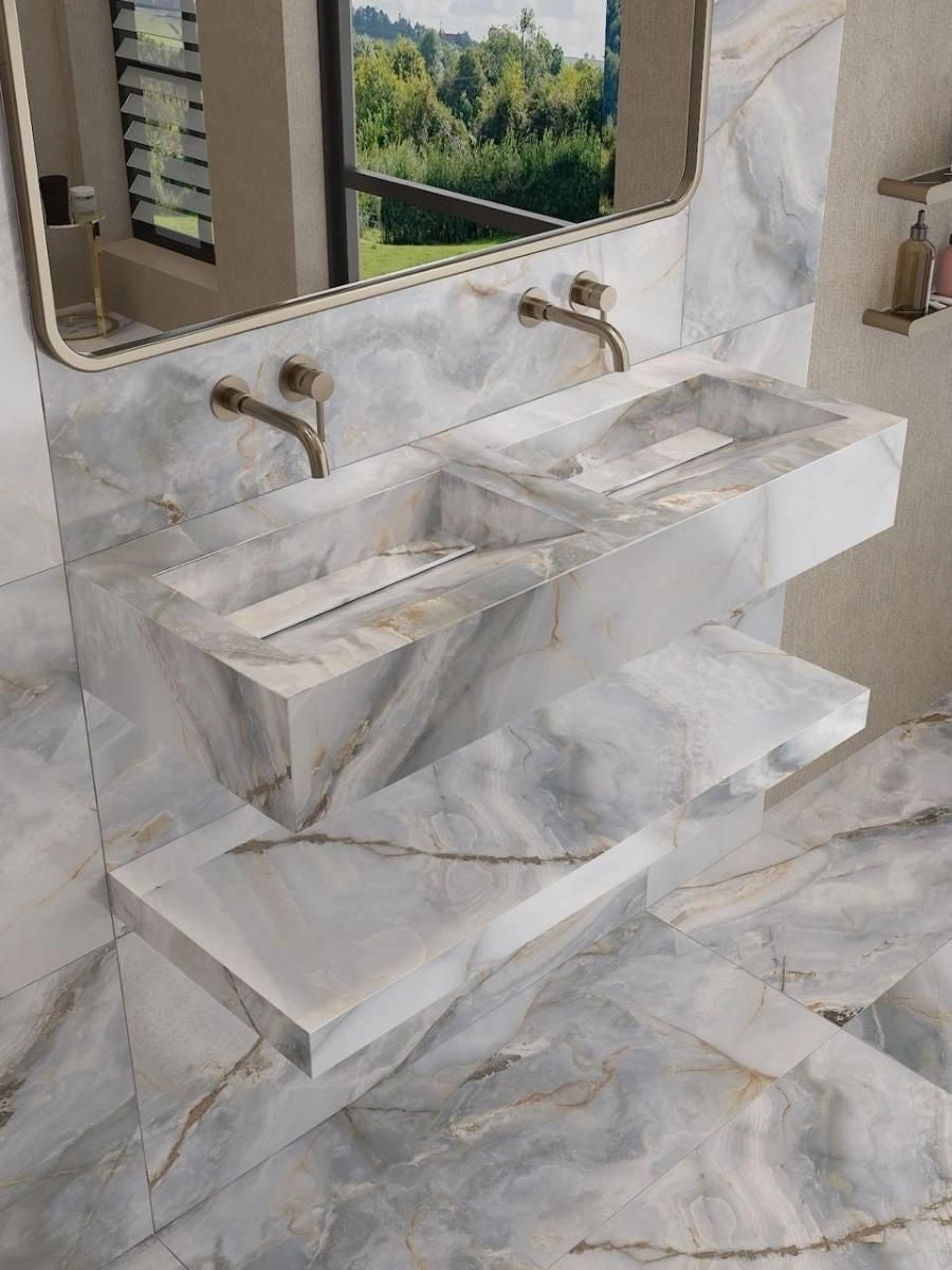 Eunoia Grey Onyx Sink and Shelf - 1200mm