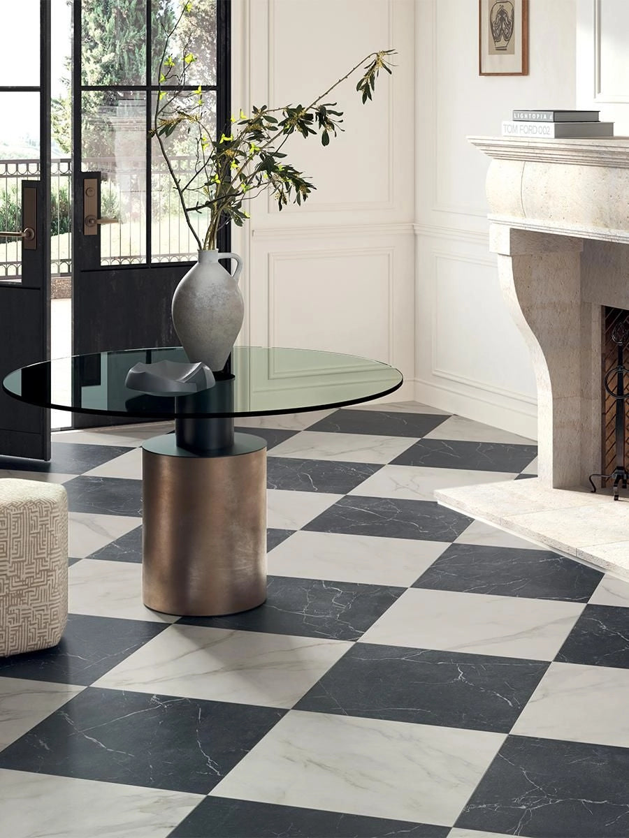 Lusso Gold Italian Marble Effect Porcelain Tile - 300x300x8.5mm