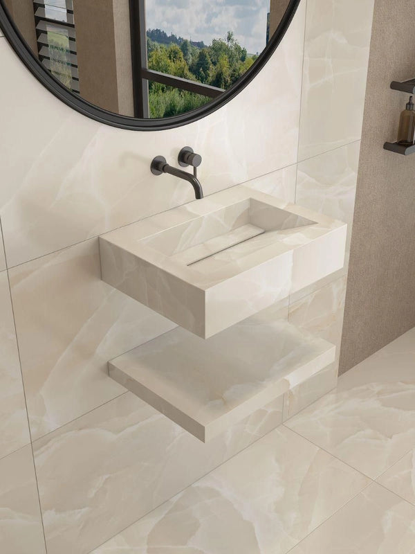 Onyx Sable Pulido Sink and Shelf - 600mm / 800mm