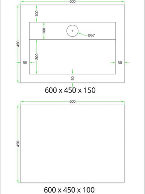 Onyx Turquoise Pulido Sink and Shelf - 600mm / 800mm