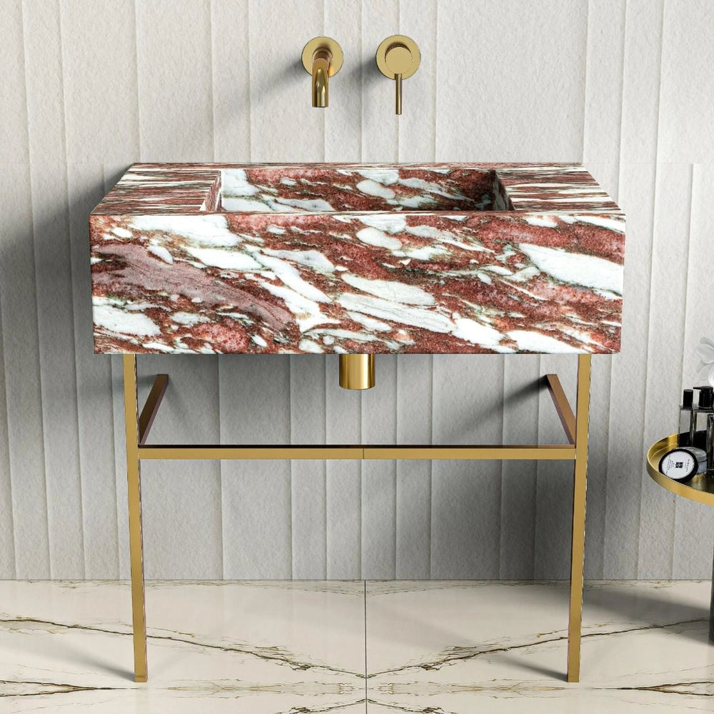 Rosa Norvegia Marble Vanity Unit - 600mm