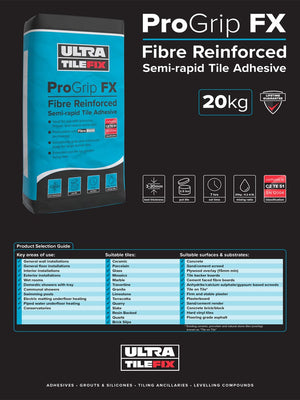 Ultra Tile Fix ProGrip FX Fibre Reinforced Semi-Rapid Flexible S1 Adhesive