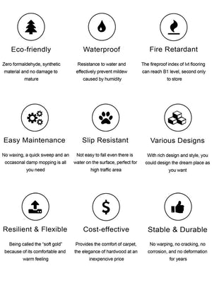 Concrete Light Click Vinyl Floor Tiles - 935x465mm