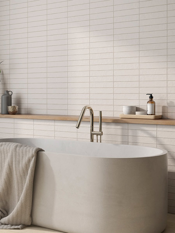 Ainsa Greige Brick Effect Matt Porcelain Tile - 250x50mm
