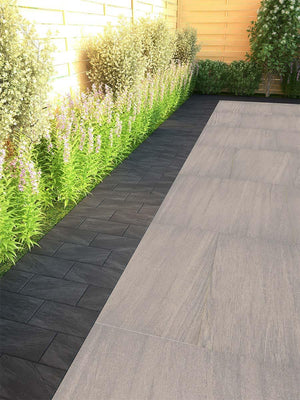 Anthracite Outdoor Porcelain Cobble Setts - 100x100x20mm