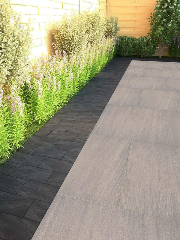 Anthracite Outdoor Porcelain Cobble Setts - 100x100x20mm