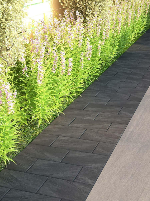Anthracite Outdoor Porcelain Cobble Setts - 100x100x20mm