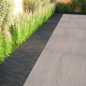 Anthracite Outdoor Porcelain Cobble Setts - 100x100x20mm