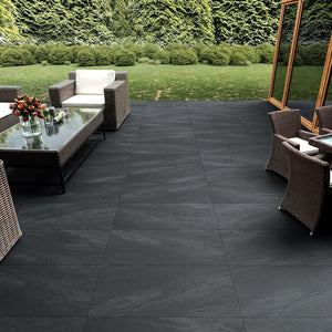 Anthracite Outdoor Porcelain Paving Patio Slabs - 900x600x20mm

