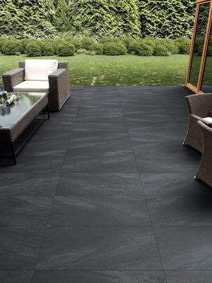 Anthracite Outdoor Porcelain Paving Patio Slabs - 900x600x20mm
