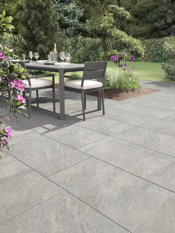 Argento Gris Virtue Vitrified Porcelain Paving Slabs - 900x600 Pack