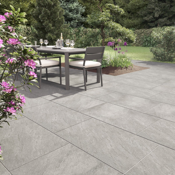 Argento Gris Virtue Vitrified Porcelain Paving Slabs - 900x600 Pack