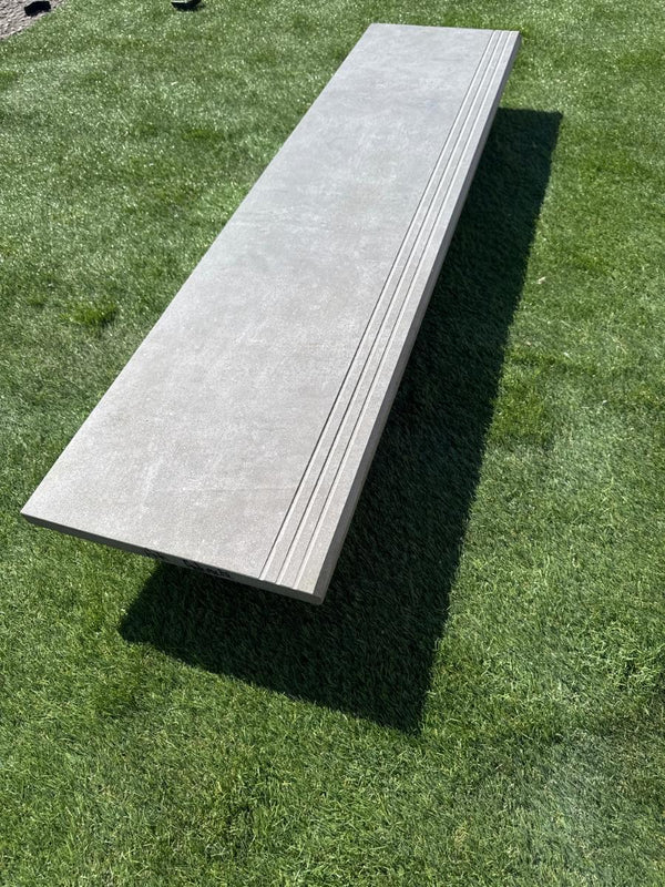 Ark Anthracite Porcelain Bullnose Tiles - 1200x300x20mm