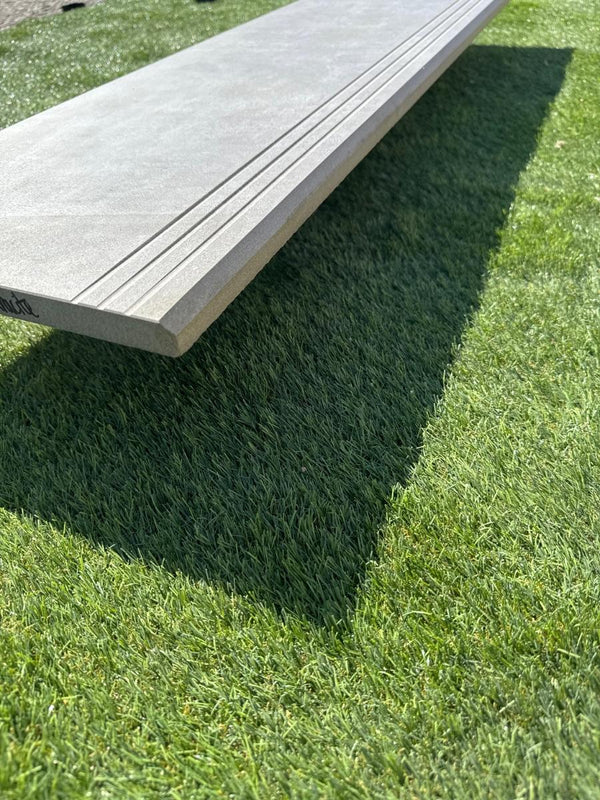 Ark Anthracite Porcelain Bullnose Tiles - 1200x300x20mm