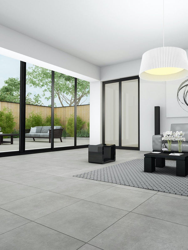 Eclipse Silver Porcelain Tile - 1000x1000mm