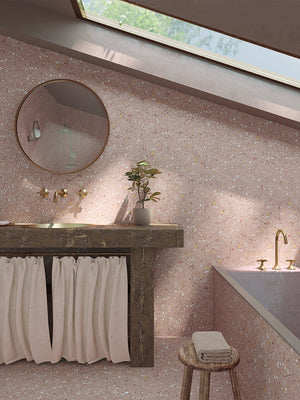 Arousa Rosa Terrazzo Tile - 258x290mm