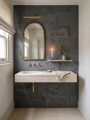 Atacama Nero Porcelain Tile - 600x300mm