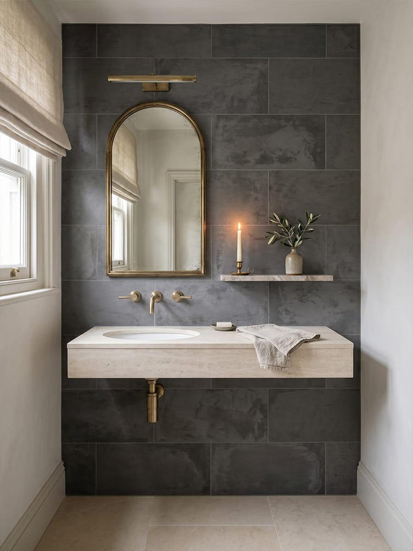 Atacama Nero Porcelain Tile - 600x300mm