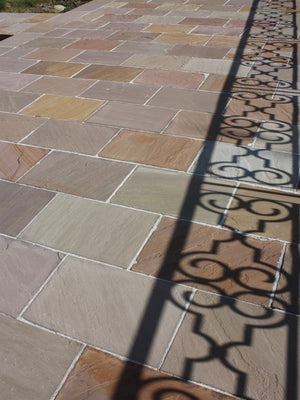 Autumn Brown Indian Sandstone Paving Slabs - 900x600 Pack