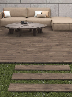 Vintage Wood Effect Outdoor Tile - 1200x300x20mm