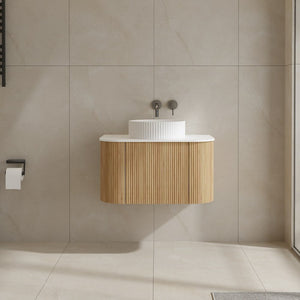 Bali Solid Wood Fluted Vanity With/ Without LED Mirror - 750mm