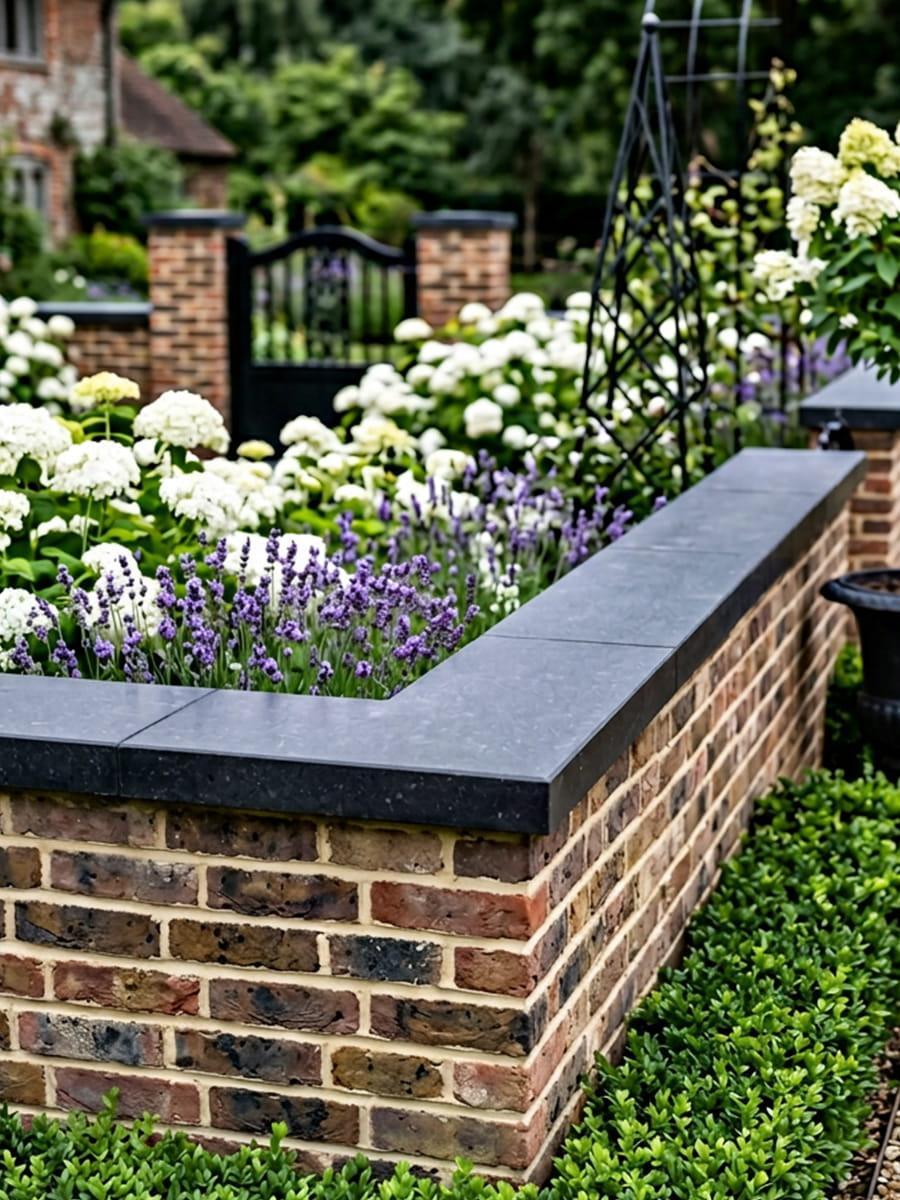 Basalt Black Corner Wall Coping - 600x350x30mm
