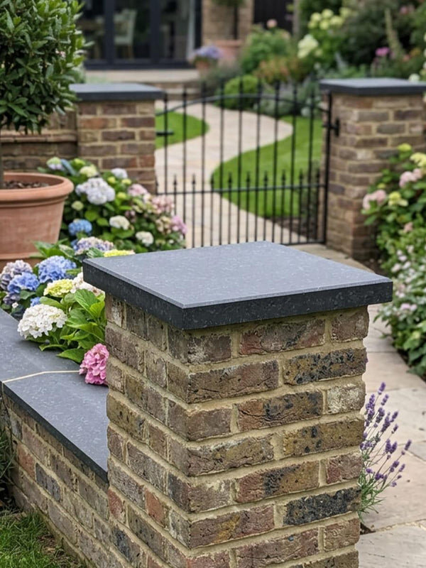 Basalt Black Pier Caps - 450x450x30mm