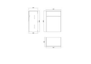 Manor Light Beige Freestanding WC Unit With Toilet
