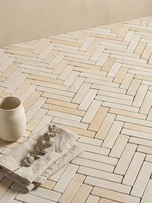 Beige Smooth Sandstone Slim Sett Pavers - 200x50x40mm