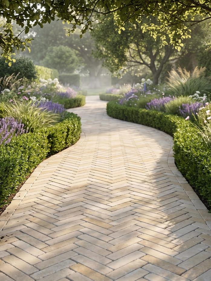 Beige Smooth Sandstone Slim Sett Pavers - 200x50x40mm
