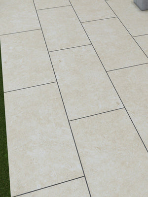 Beige Travertine Outdoor Porcelain Slabs - 900x450x20mm (LAST PACK)