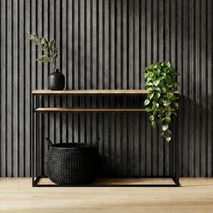 Black Oak Acoustic Wood Wrapped Wall Panels - 2400x600x21mm
