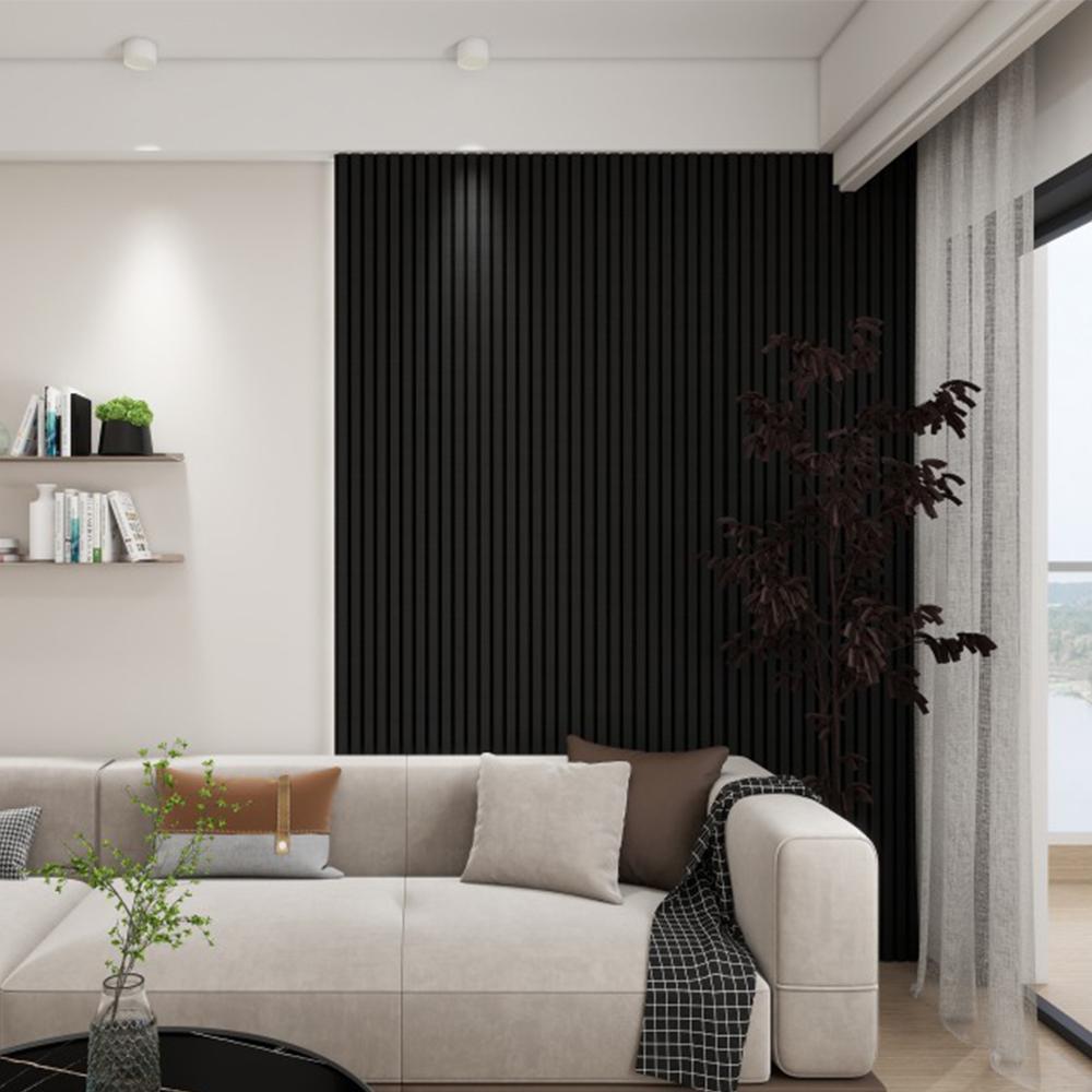 Black Oak Acoustic Wood Wrapped Wall Panels - 2400x600x21mm
