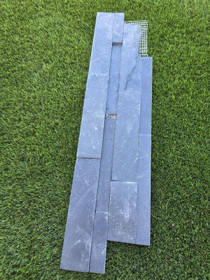 Black Slate Split Face Outdoor Wall Cladding - 600x150x20mm