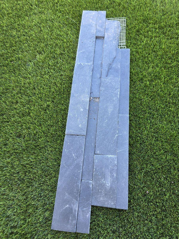 Black Slate Split Face Outdoor Wall Cladding - 600x150x20mm