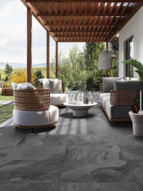 Brazil Slate Effect Outdoor Porcelain Tiles - 1200x600x20mm