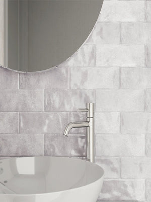 Boston Soft Grey Crackle Wall & Floor Tile - 65x200mm