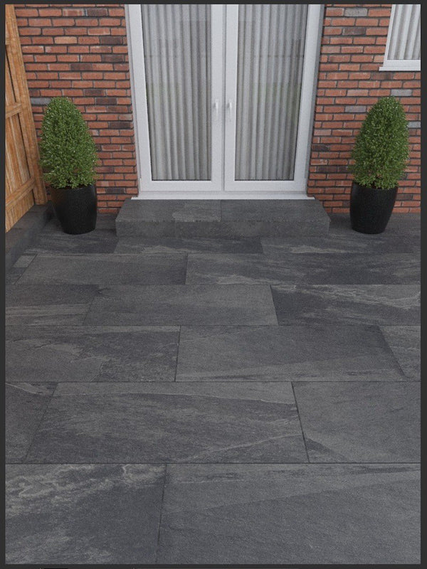 Brazil Slate Effect Outdoor Porcelain Tiles - 900x600x20mm