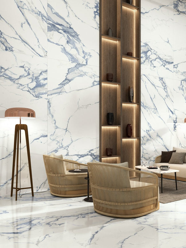 Calacatta Blue Porcelain Tile - 1200x600mm
